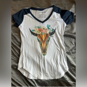 Ariat Women's Multicolor Bull Skull Tee